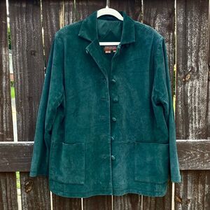 Vintage Green Suede Jacket